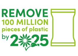 remove 100 million pieces of plastic by 2025