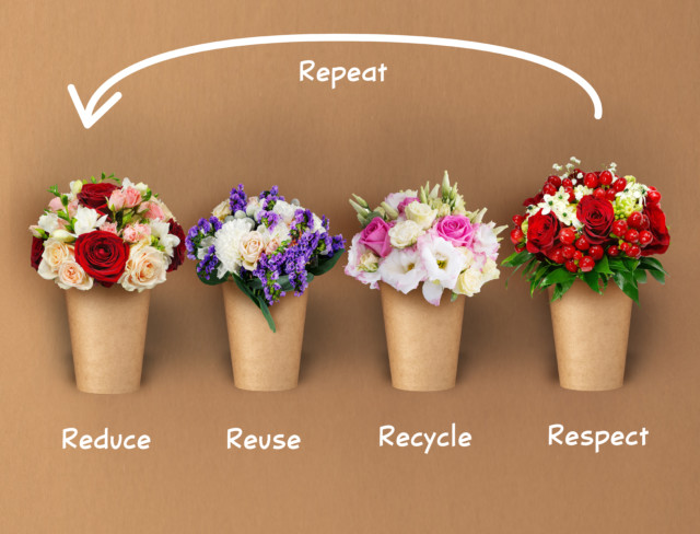 Zero waste,  plastic free concept. Disposable paper cups on beige background top view. Eco sustainable living